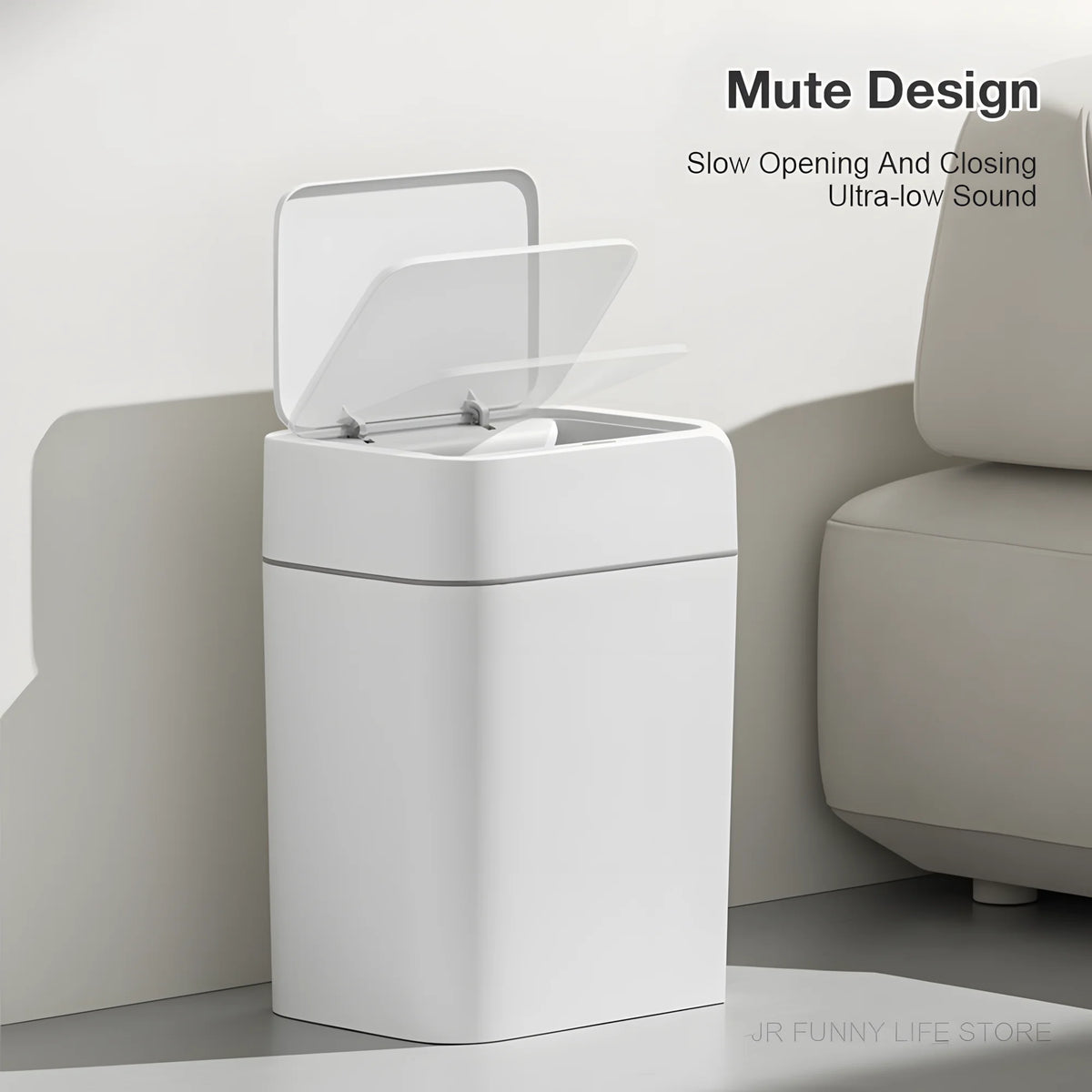 12/16L Smart Sensor Trash Can Bathroom Anti odor Automatic Trash Bin For Toilet White Electric Wastebasket