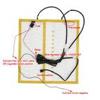 Universal Built-in Car Seat Heater Kit Fit 2 Seats 12V 100W Alloy Wire Heating Pad With Ventilation Hole 2 Levels Control Switch