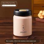 Vacuum Coffee Bean Storage Container Stainless Steel Airtight Canister Light-proof Tea Spice Food Storage Jar Kitchen Tool