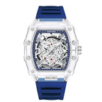 UTHAI BK134 Fashionable Men watch barrel shaped transparent waterproof quartz watch sports clock gift watches for man