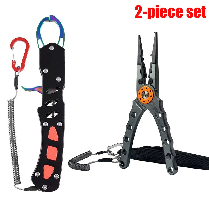 Fishing Pliers Line Cutter Multifunctional Knot Aluminum Alloy Scissors Hook Remover 150g 20CM Fishing Equipment