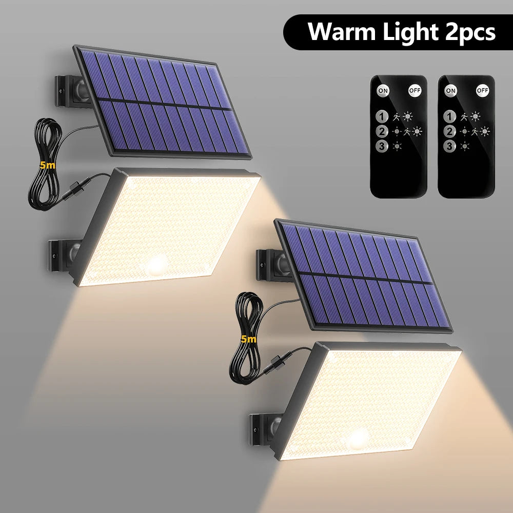 Solar Lights Outdoor 400LED Remote Solar Security Lights Outdoor Motion Sensor Waterproof Solar Wall Lamp Garden Patio Yard