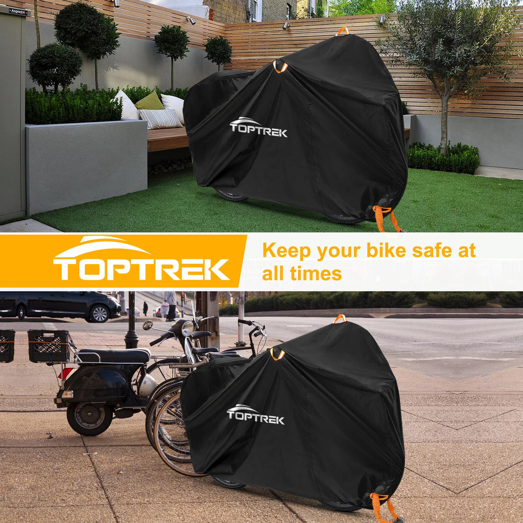 Toptrek Bike Cover 210D High Quality Bicycle Protector Multipurpose Rain Snow Dust Waterproof New All Weather Protective Covers