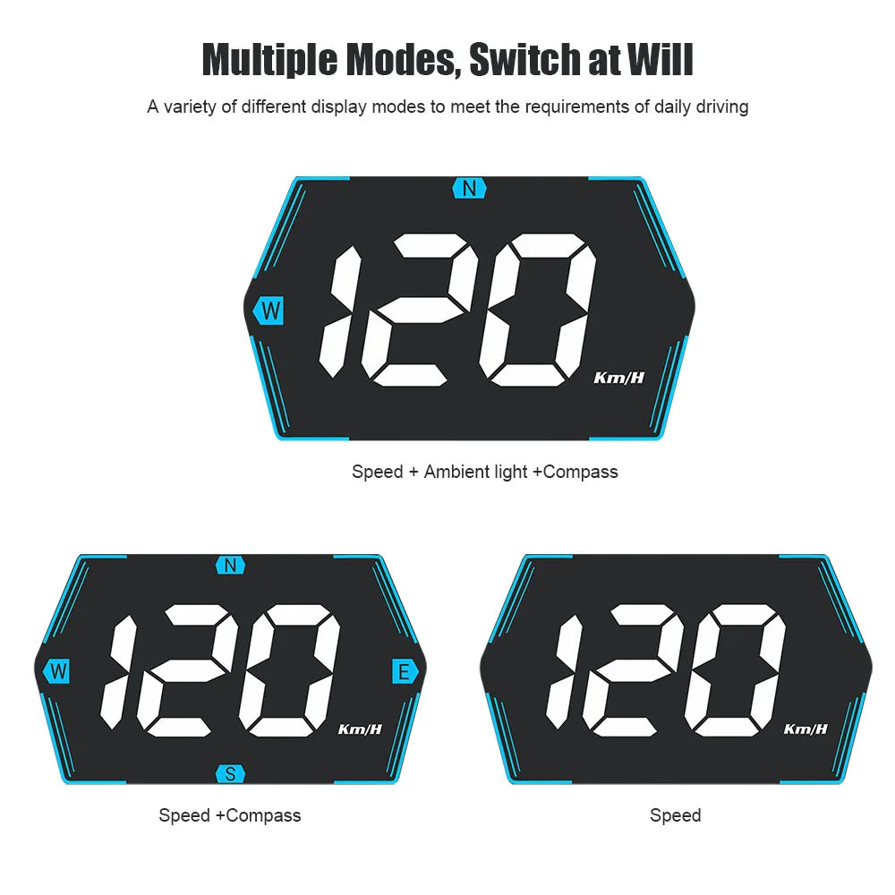 G20 Head Up Display HUD With USB Connection Speedometer Compass GPS Car Projector Overspeed Alarm Mph Kmh HD Display