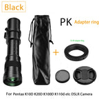 Lightdow 420-800mm f/8.3-f16 Manual Telephoto Zoom Lens for Canon EOS R1 80D T3 T4 T5i T6 Nikon Sony Olympus Pentax DSLR Cameras