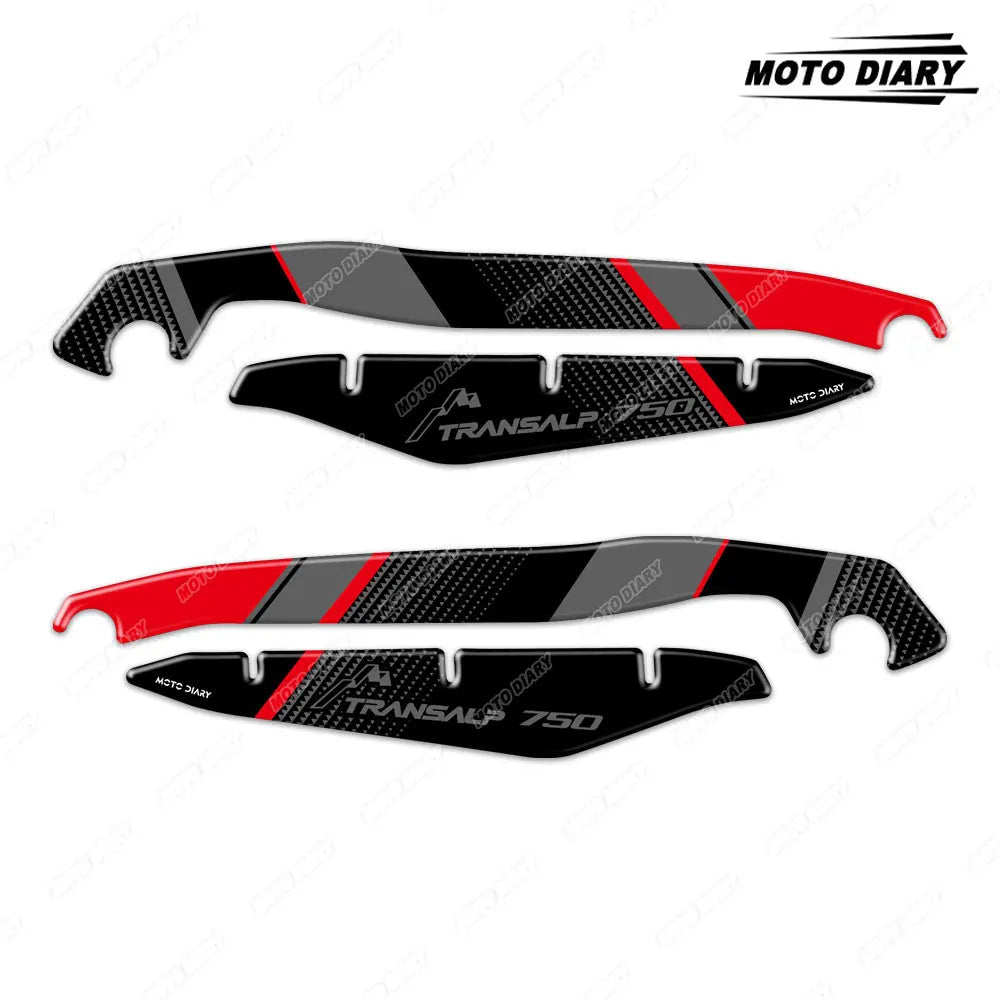 For XL750 Transalp 750 XL 2023 2024 2025 3D Resin Handguard Stickers Motorcycle Hand Guard Shield Protections Decals Kit