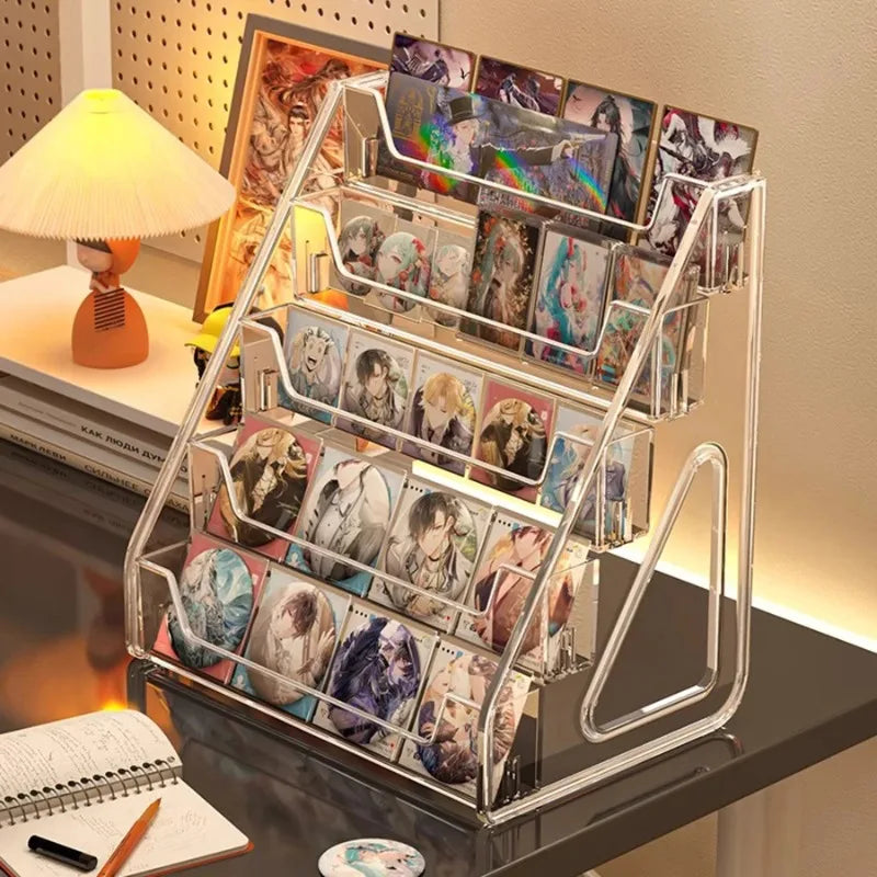 1PC Step Display Rack Desktop Multi-Tier Stand for Cards Photos Stationery Small Accessories Storage