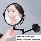 Gold/Black Frame 360 Degree Rotation Double-sided Circular Mirror Retractable and Fold Bathroom Mirror Wall Decorative Mirror