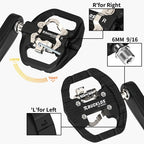 BUCKLOS Mountain Bicycle Pedals Sealed Bearing Dual Clipless Flat & Lock Pedal for Shimano SPD Nylon Bike Pedals Cycling Parts