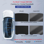 Sunshades For Tesla Model 3 Sunroof Highland 2025 Model Y 2020-26 Ice Cloth Buckle Sun Pare Glass Front Rear Skylight Accessory