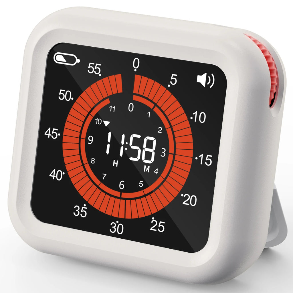 Multipurpose Visual Digital Timer Magnetic USB Charging Timer 12H Countdown Stopwatch for Office Classroom and Kitchen