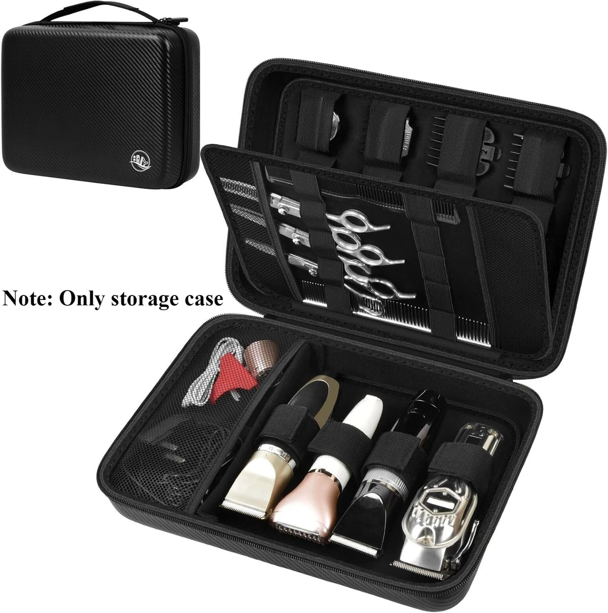 (Case only) Hard Travel Case for Hair Clippers, Hair Cutting Barber Supplies Organizer Bag, Trimmer Storage Holder for Ufree