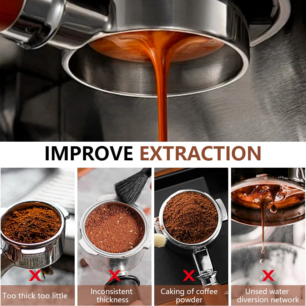 51mm Bottomless Coffee Portafilter With 2 Cups Basket for Homix Hibrew h11 Oster Cecotec Phico Brayer br1101 Espresso Machine