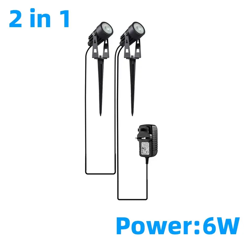 Led Garden Lights Outdoor Lawn Lamp Safety Low Voltage Street Lights IP65 Waterproof 2/4/6/12 in 1 Landscape Lighting Warm White
