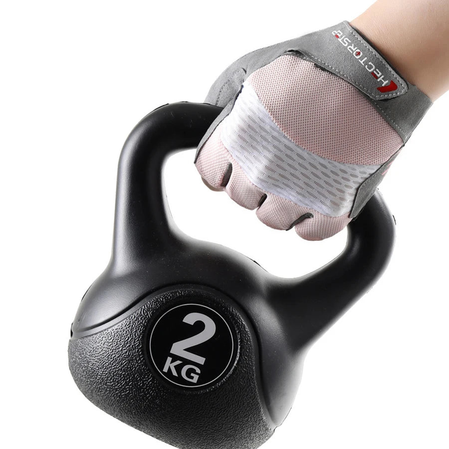MuqiNush Half Finger Cycling Gloves with Cushion Padding, Anti-Slip, Breathable, Gray/Pink/Black/Green