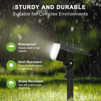 59 LED Solar Spotlights Outdoor Waterproof Floor Mounted Lawn Landscape Light Warm White