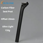 ELITAONE MTB Carbon Seat Post Offset 20mm 25.4 27.2 30.9 31.6mm Mountain/Road Bike Seatpost 350-450mm Light 150g