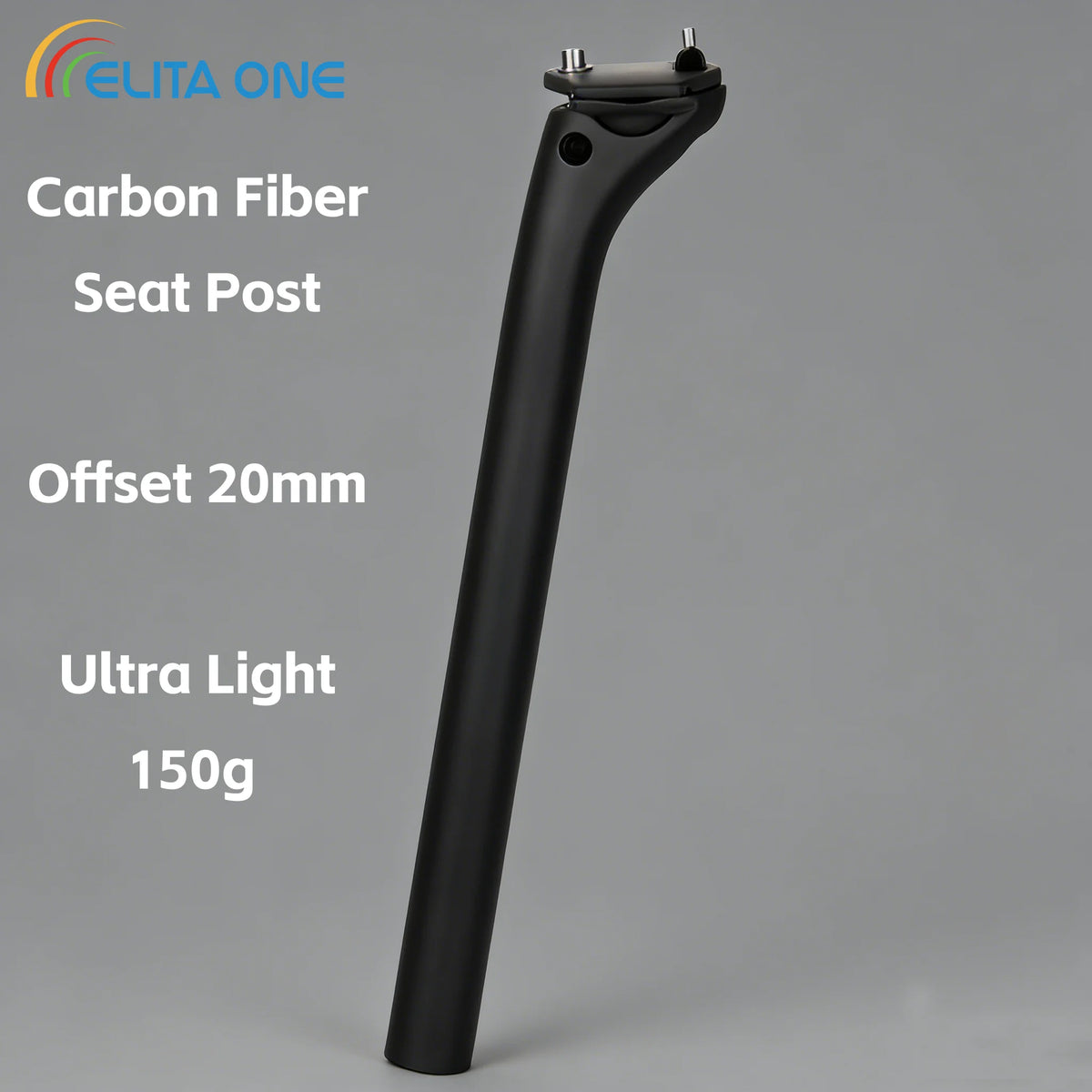 ELITAONE MTB Carbon Seat Post Offset 20mm 25.4 27.2 30.9 31.6mm Mountain/Road Bike Seatpost 350-450mm Light 150g