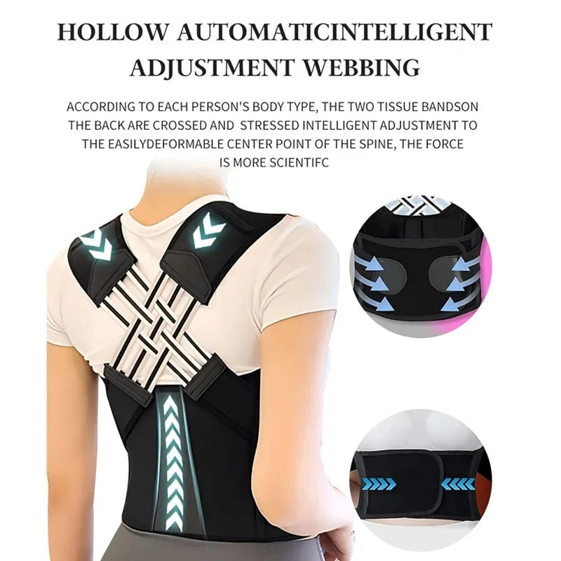 Dropshipping Back Posture Corrector Brace for Women breathable Back Posture Correction back support belt shoulder students kid