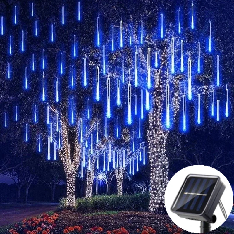 Solar Led Light Outdoor Meteor Shower Rain Lights Waterproof Garden Decor Outdoor Street Garland New Year Christmas Decoration