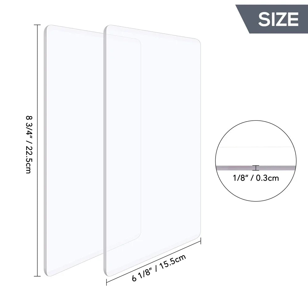 15.5x22.5cm Standard Cutting Pads Plastic Cutting Plates for Most Cutting Machines To Cut Intricate Dies Add Pressure Adapter