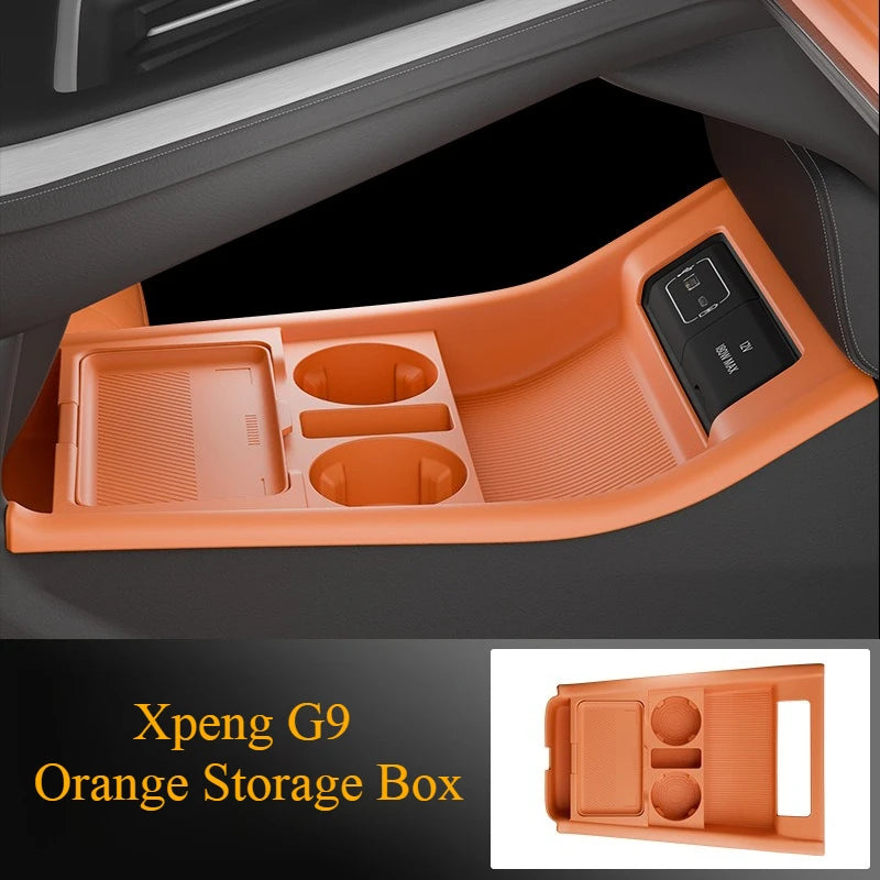 2026 For Xpeng G9 625 680 725 Max Central Control Armrest Storage Box Lower Layer Frame Car Decoration Modification Accessories
