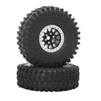 Metal 1.9 Beadlock Wheel Rim Tires Set for 1/10 RC Crawler Car Axial SCX10 III AXI03007 90046 TRX-4 Redcat GEN 8