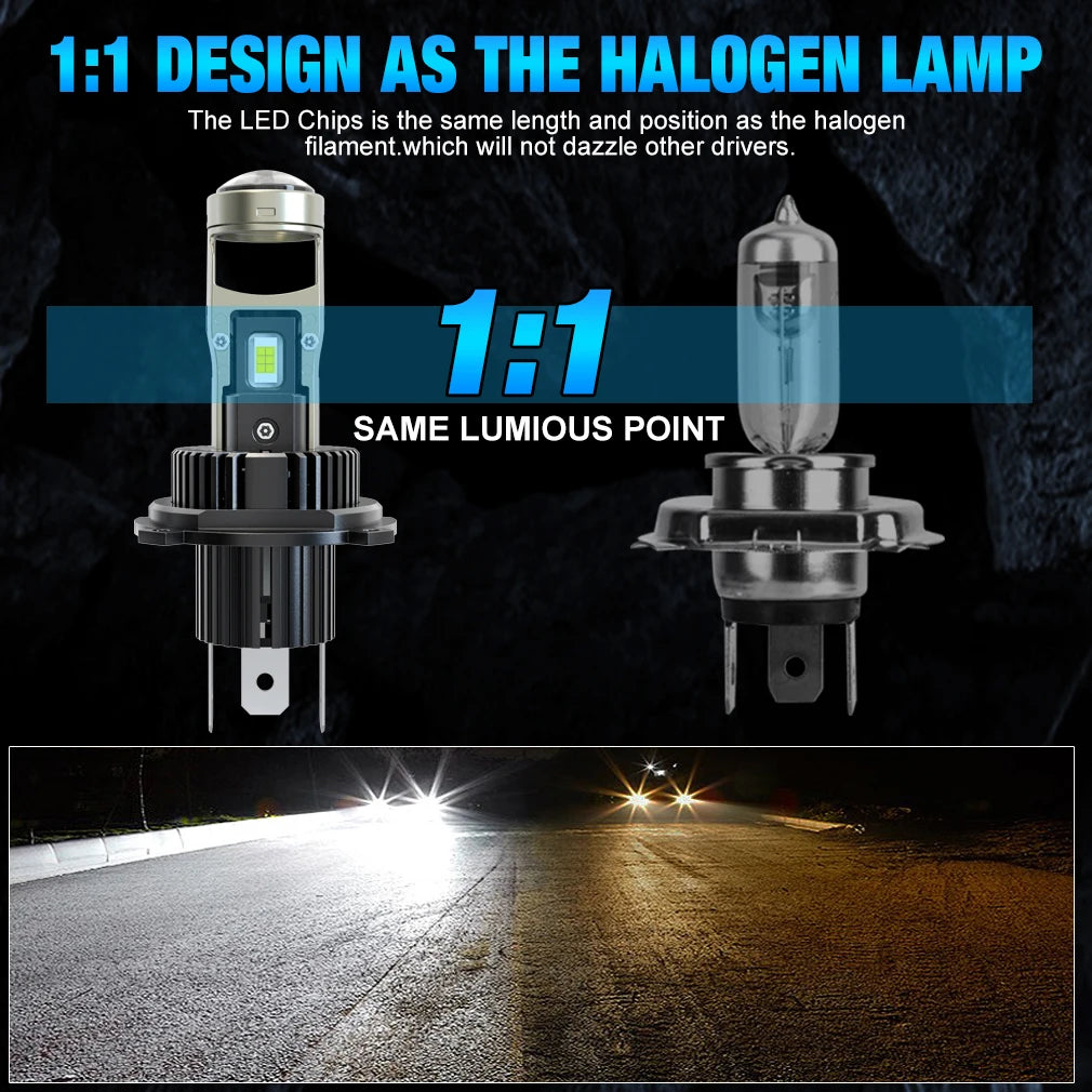 XSTORM H7 LED Projector Lens Car Headlight Canbus 60000LM 500W Car h7 LED Lights Bulbs 3570 CSP Turbo Lights Motorcycle Lights
