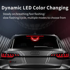 Solar Powered LED Warning Light Devil Eye Style Multi-Mode Wireless Decorative Lamp