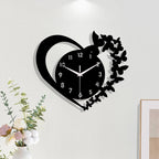 Heart shaped frameless design acrylic silent clock living room bedroom home decoration Mother's Day New Year Easter gift
