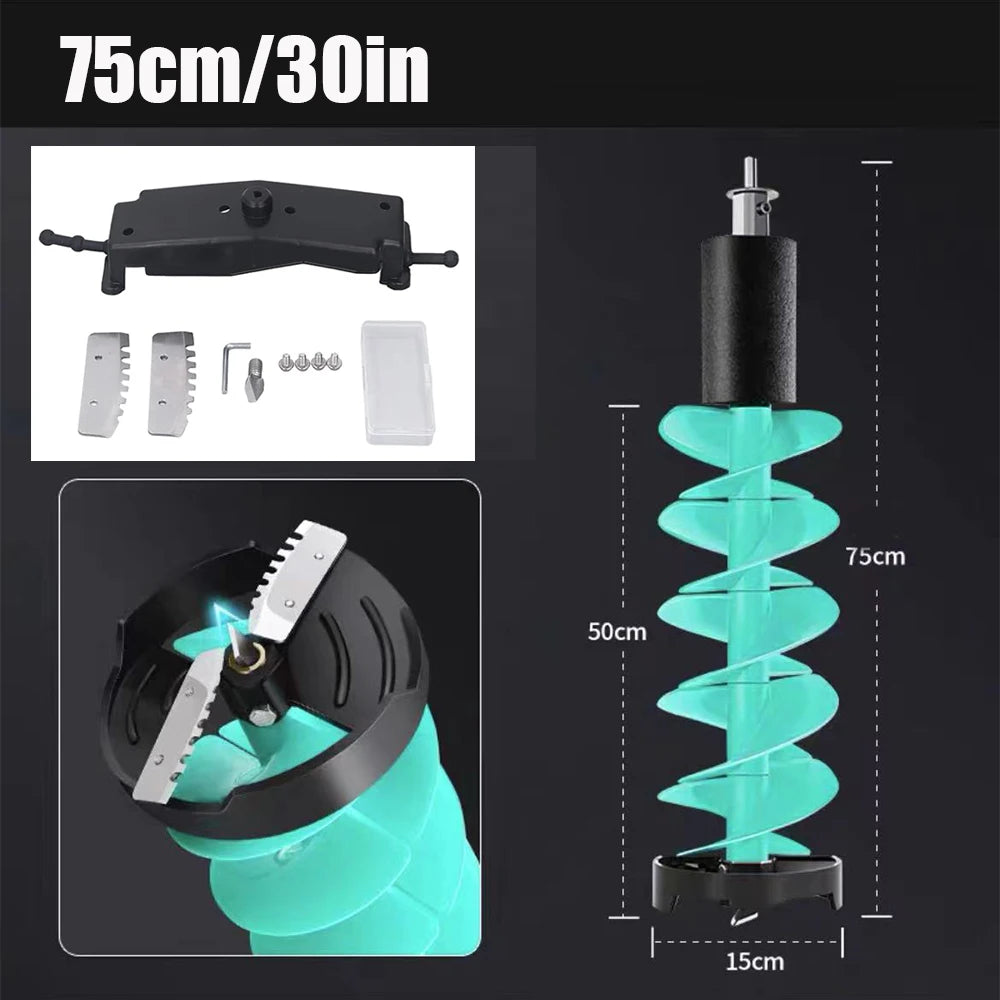 Ice Drill for Fishing Electric Ice Auger Nylon Corless Ice Fishing Auger with Positioning Drill 49/75cm Ice-breaking Rod