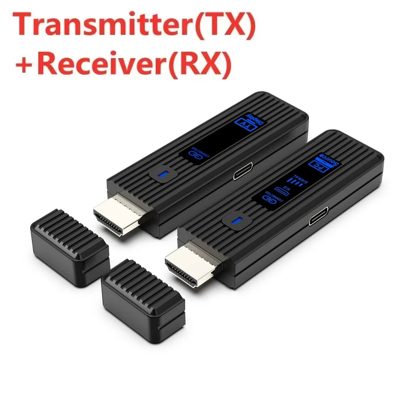 Wireless HDMI-Compatible Video Transmitter and Receiver Extender kit TV Stick Dongle Adapter For PC Camera Laptop To Monitor TV