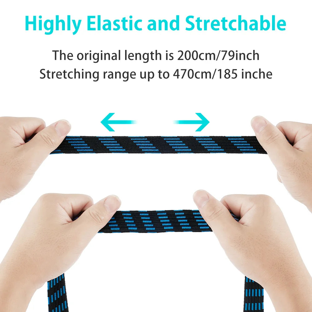 5-20Pcs Bungee Cords 2M Elastic Bungees Cords Heavy Duty Luggage Bungee Straps with Hooks Antislip Flat Elasticity Rope Upgrades