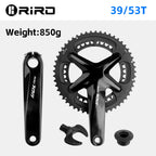 RIRO Road Bike Integrated Crankset Crank Arms For Bicycle Hollowtech 110 Bcd Connecting Rods Candle Pe 2 Crowns 53/39 50/34