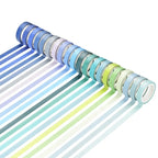 60 Pcs/Set Basic Solid Color Washi Tape Rainbow Masking Tape Diary Scrapbook Decorative Adhesive Tape Sticker Gift Stationery