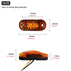 20/10PCS12V 24V LED Side Marker Lights Front Rear Clearance Indicator Lamp Truck Accessorie for Scania Trailer BUS Van Caravan