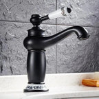 Luxury Basin Bath Faucet European Retro Single Handle Antique Bronze for Cold and Hot Water Sink Mixer Tap Mixer