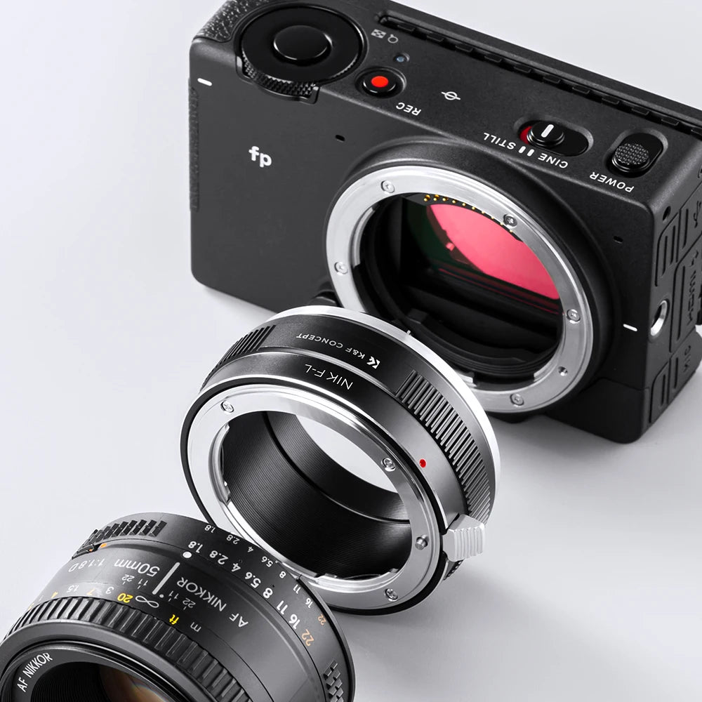 K&F CONCEPT Nik-L Lens Adapter Ring for Nikon F AI Lens to Leica Panasonic L Lens Camera Body for Leica SL SL2 T TL2 Panasonic