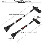 Extendable Snow Brush Ice Scraper Detachable Windshield Tool, Black