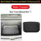 Floor Mats for 2026 2025 Tesla Model Y RWD AWD Trunk Mats Cargo Liner Frunk Backrest Mat Pads Accessories (Standard Models Only)