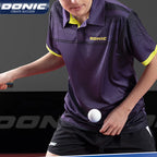 DONIC Table Tennis Jersey Lapel Round Neck Quick Dry Sports T-shirt Breathable Short Sleeve Ping Pong Shirt Men Women