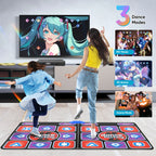 Dance Mat Girls Kids, Upgraded Models Double Anti-Slip Durable Musical Dance Mat with Wireless Receiver,with 58 Games 100 Music