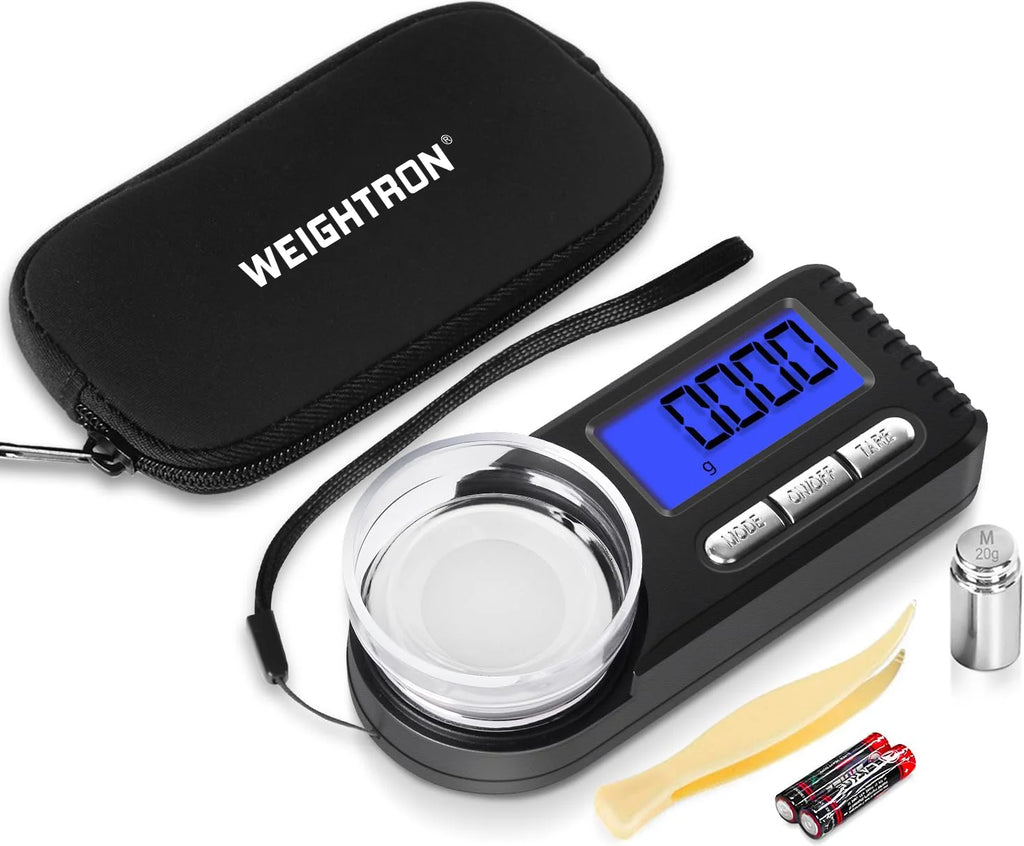 Digital Milligram Scale 50g/0.001g, Mg Scale for Powder Medicine with Portable Case, Microgram Scale 20g Calibration Weight