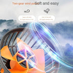 Adjustable car cooling fan 360° dual head, 2-speed, 5V USB/12V/24V cigarette plug