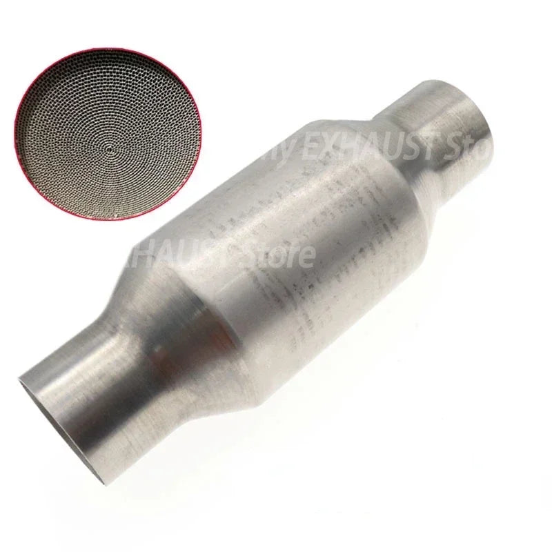 2" /2.25"/2.5"/3" 200 Cell High Flow Metallic-Core Race Catalytic Converter High Performance Sport Catalytic Converter Euro1