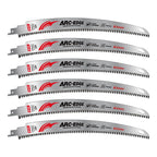 EZARC 12 Inch Wood Pruning Reciprocating Saw Blades, 300mm Japanese Teeth Saw Blades 6TPI Arc Edge for Tree Trimming