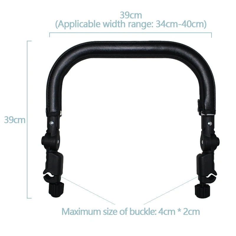 Stroller Bumper Bar Universal Armrest Stroller Accessories Adjustable Handlebar Leather Fit YOYO/YOYA/Cybex 98% Baby Pushchair