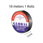 10/100M Electrical Tape Black Rubber Electrical High-Temperature Resistant Electrical Tape Durable and Soft Insulating Adhesive