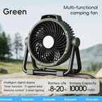 Portable 6 in 1 Outdoor Camping Fan 20000mAh Rechargeable Wireless Tent Ceiling Fan 4 Speed Adjustment LED Lighting Power Bank