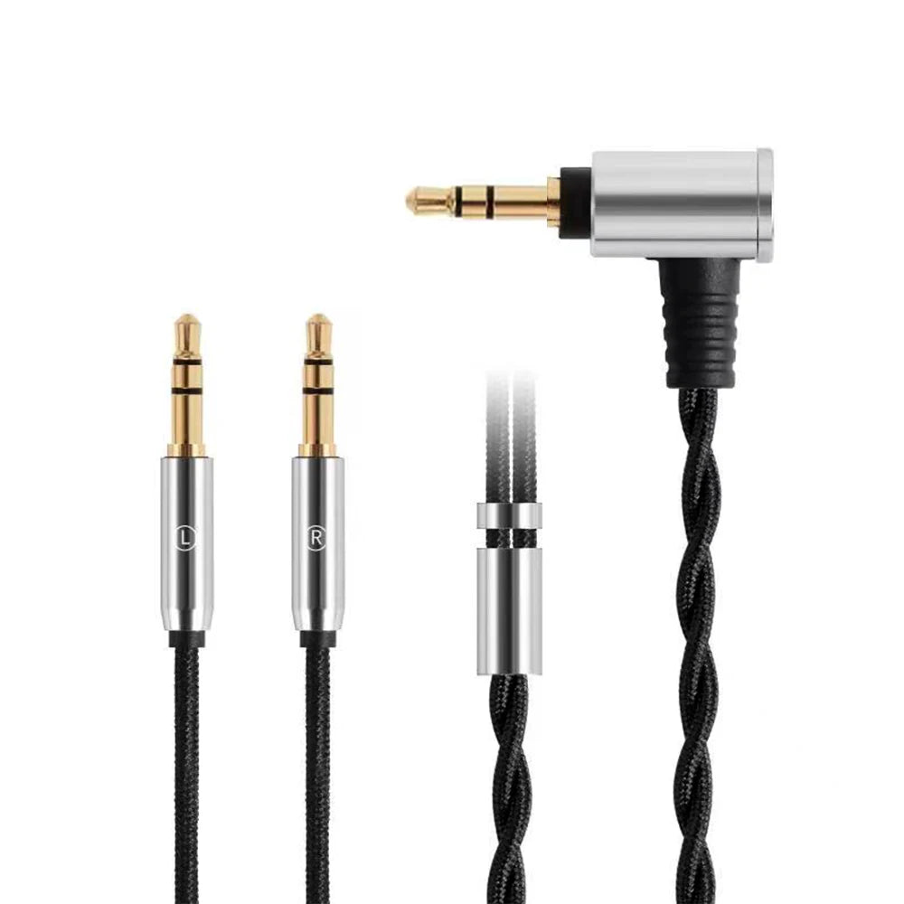 FAAEAL Replacement Cable 3.5/2.5/4.4mm Upgrade Wire For Hifiman SUNDARA Ananda HE4XX HE400SE Denon AH-D600 SONY MDR Z1R Headsets